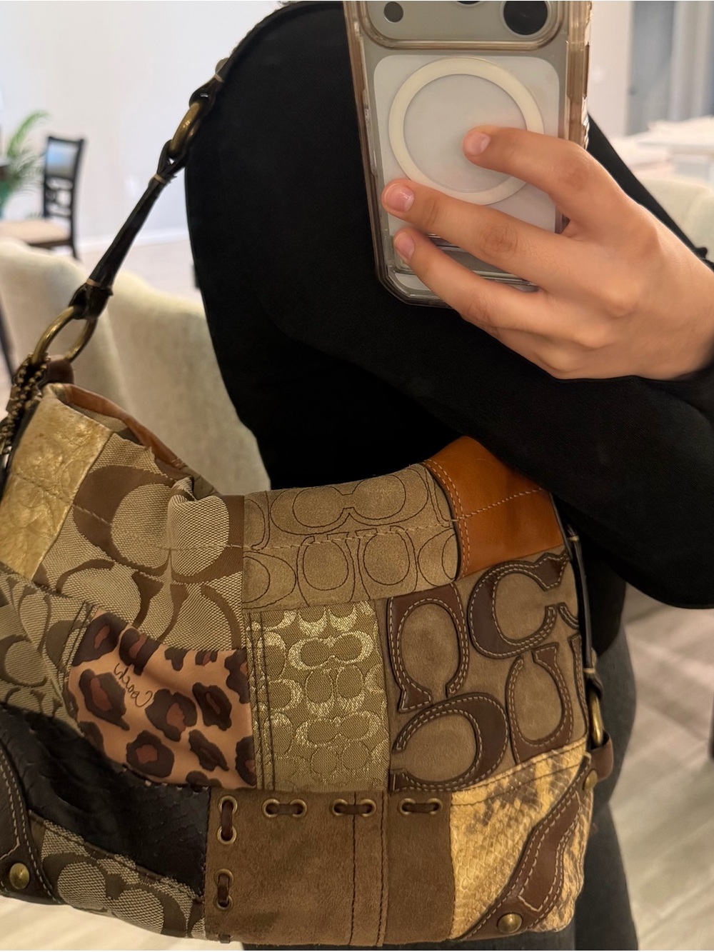 Coach Carly Patchwork Hobo Bag